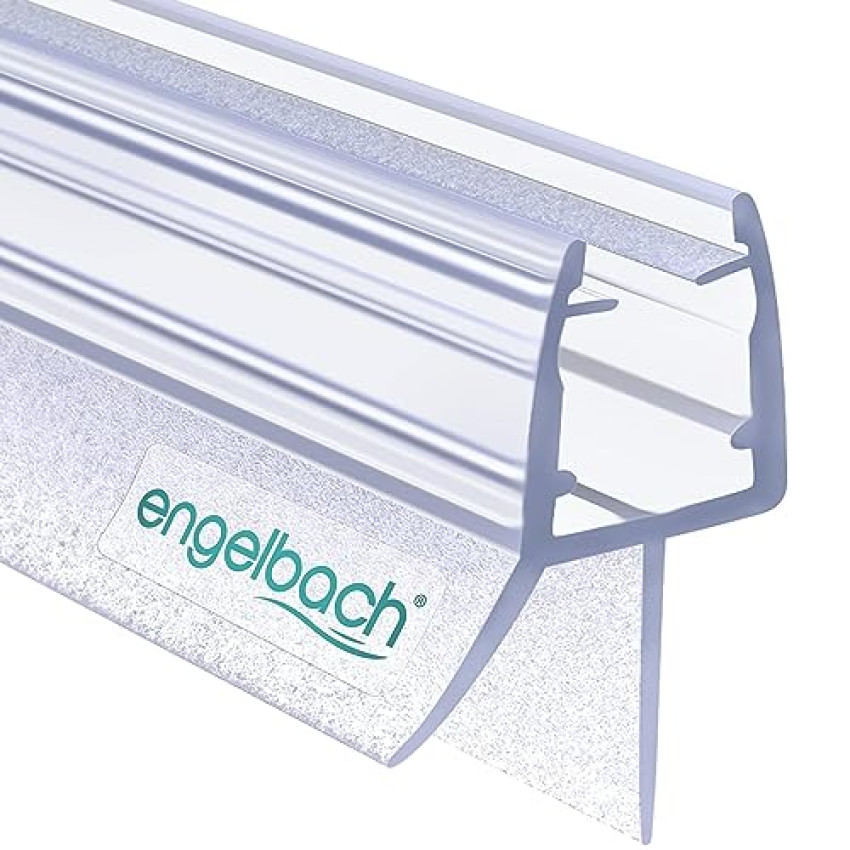 Engelbach Guarnizione Doccia Sottoporta – Per porte in vetro 5-8 mm – Profilo in gomma extra spesso – Impermeabile e facile da installare