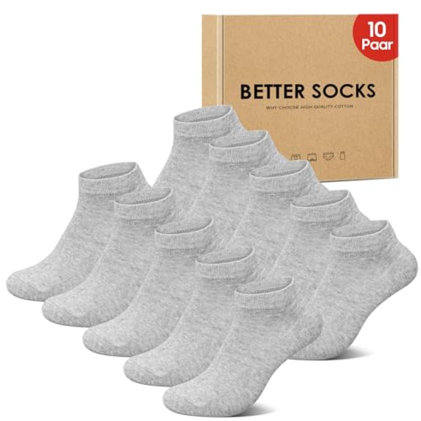 IceReco 10 Paia Calze Uomo Corte Cotone Estivi Calzini Donna Corti Sportive Fantasmini Running Trekking Tennis Elastiche