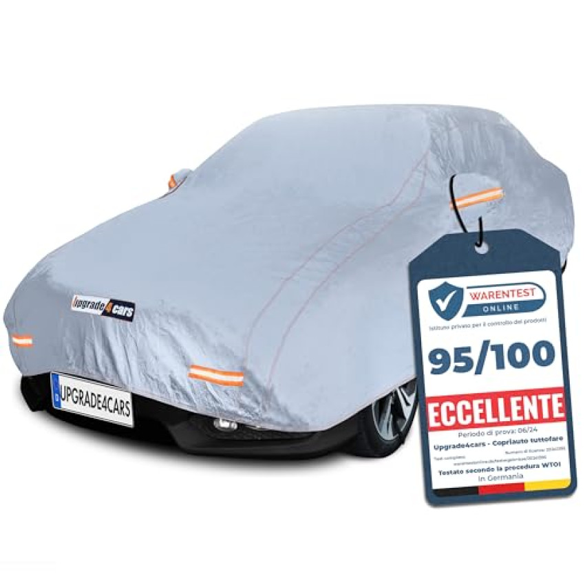 Upgrade4cars Telo Copriauto da Esterno Copertura Auto Universale Antigraffio per Estivo e Invernale Auto S – 406 165 120 cm
