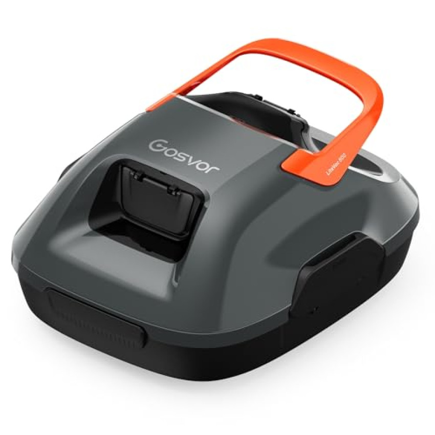 Gosvor Robot Piscina Fondo, Aspirapolvere senza Fili, 90 Minuti di Pulizia, Pulizia Automatica con Funzione di Parcheggio, Fuori Terra