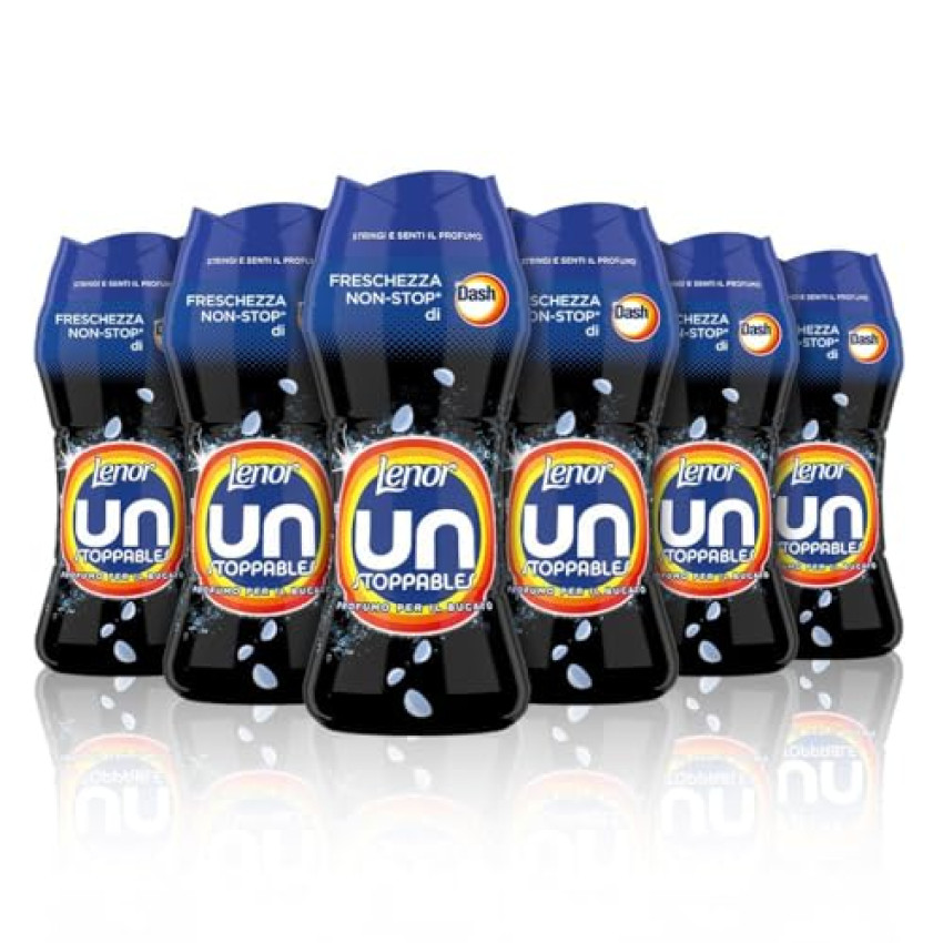 Lenor Profumatore Bucato Lavatrice Unstoppables Dash, Maxi Formato 6 x 195g